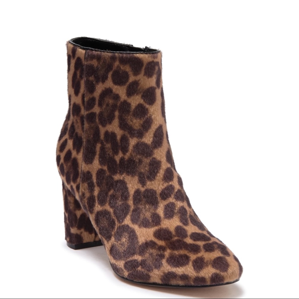 Nine West Trin Leopard Print Faux Fur Ankle Boot